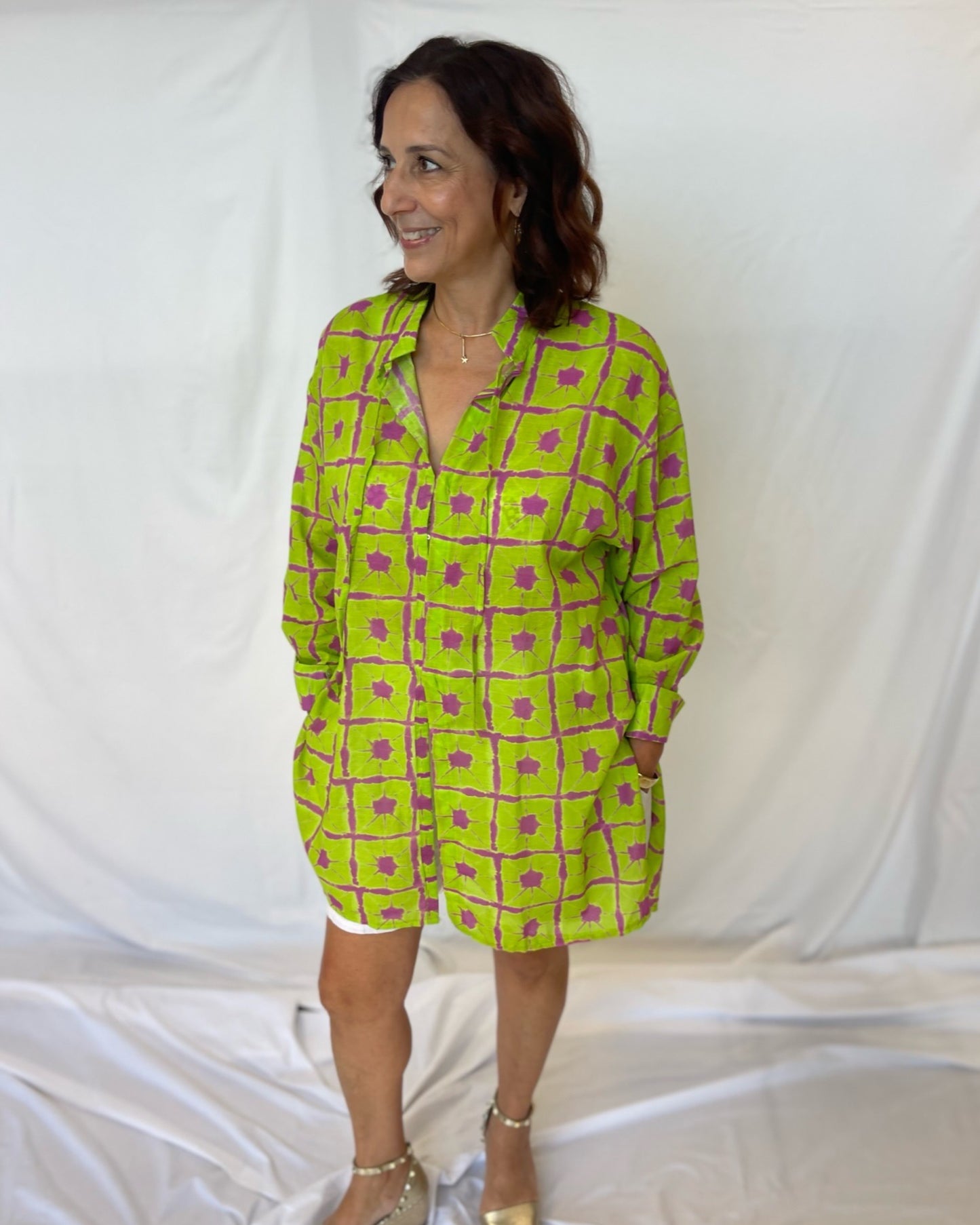 Summer Shirt - Lime/Fuschia