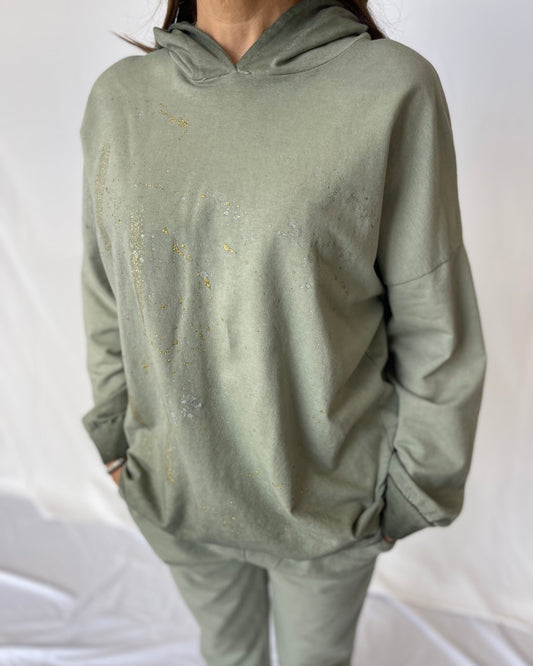 Essential Hooded Top - Military