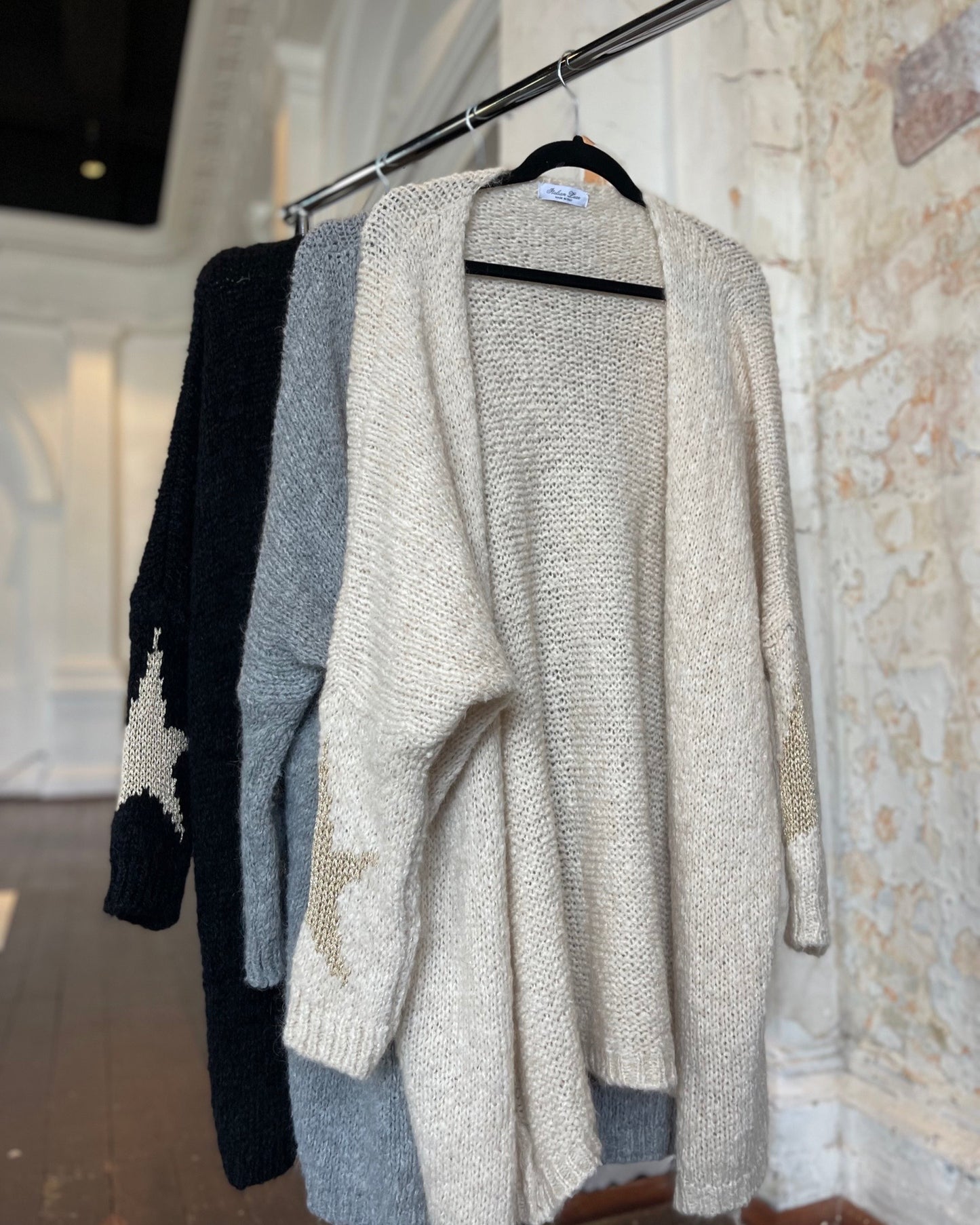 Star Cardigan - Black