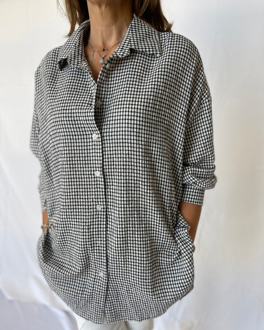 Gingham Shirt - Black