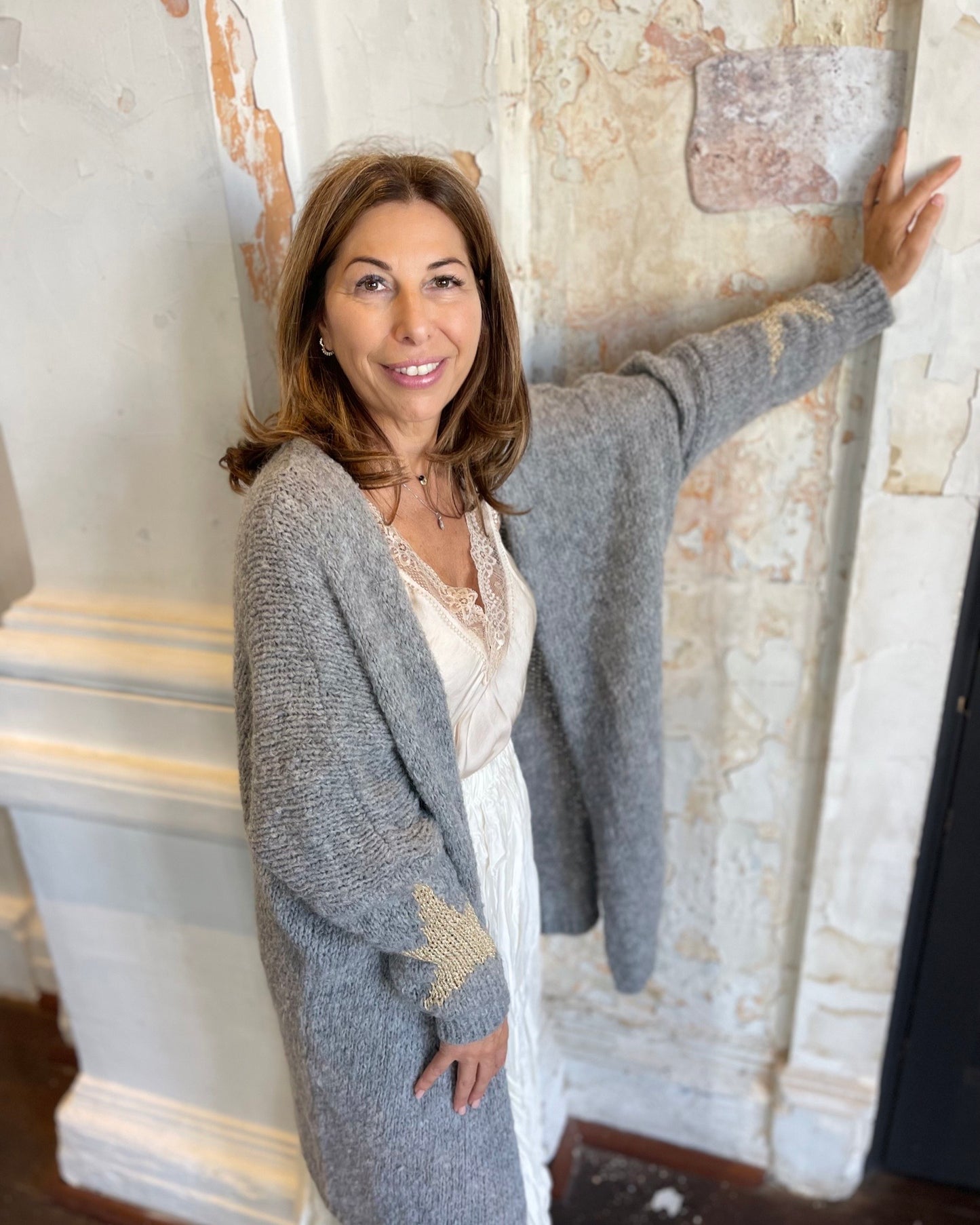 Star Cardigan - Grey