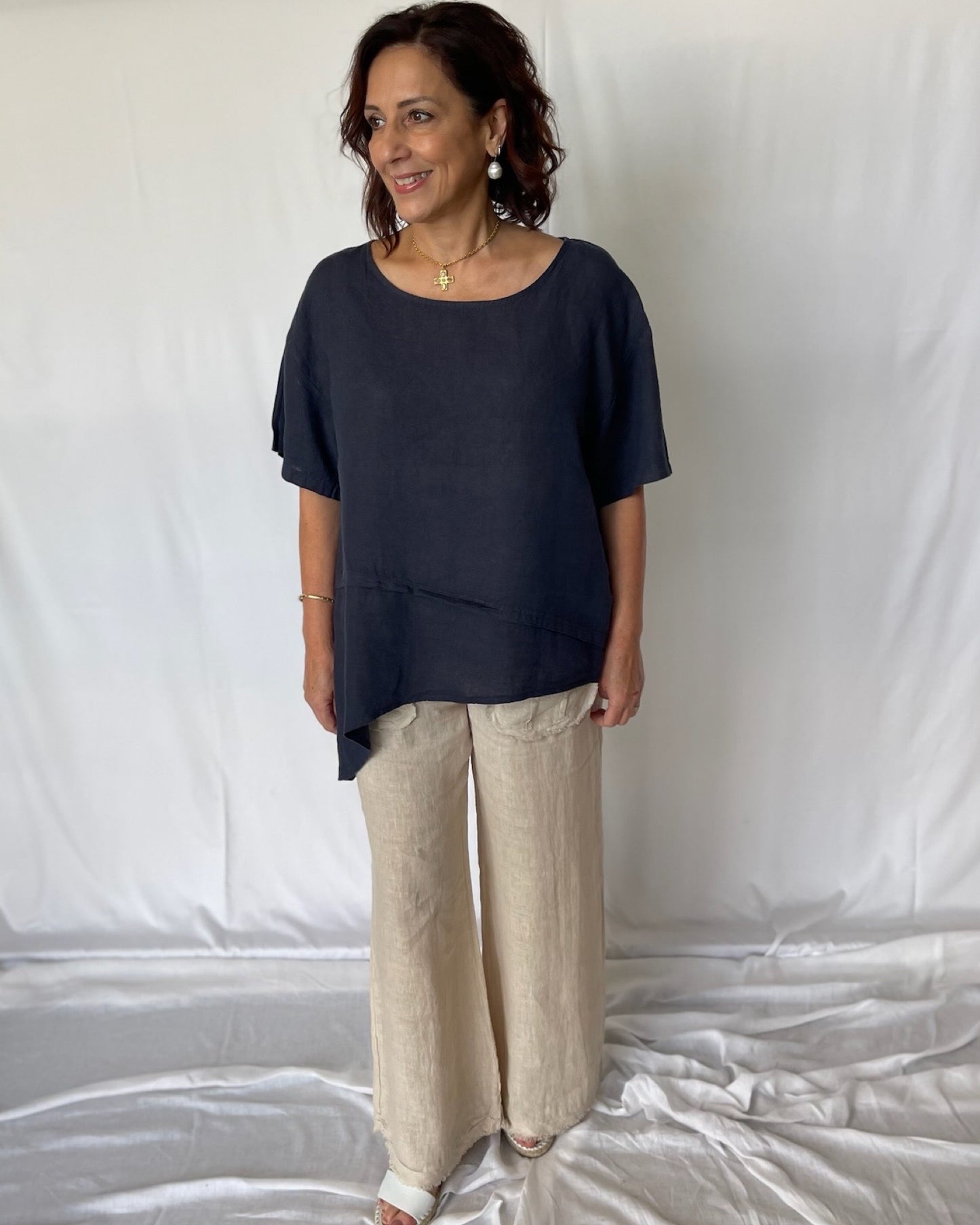 Raw Pocket Pant Linen - Sabbia
