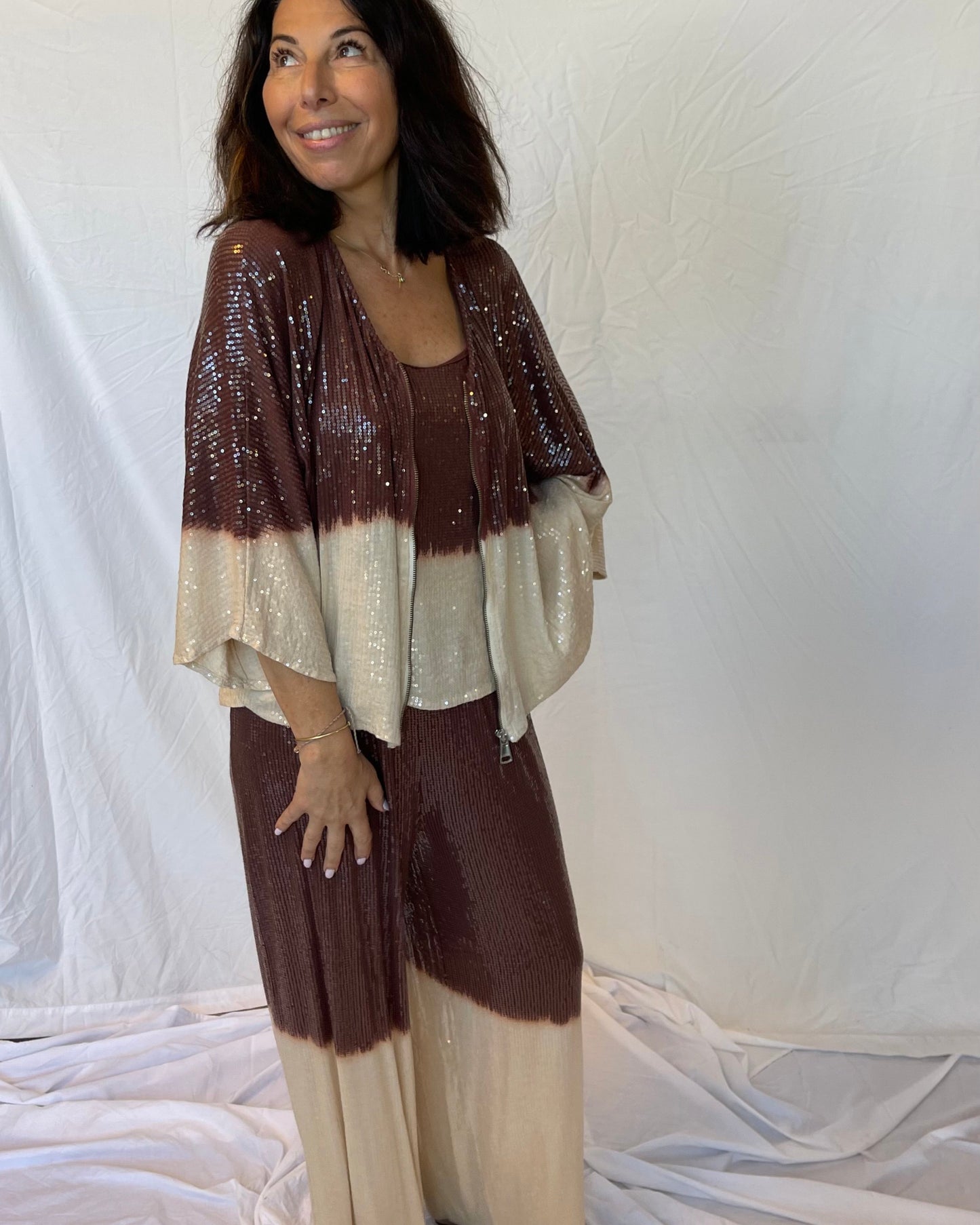 Sequin Pant - Chocolate Ombre