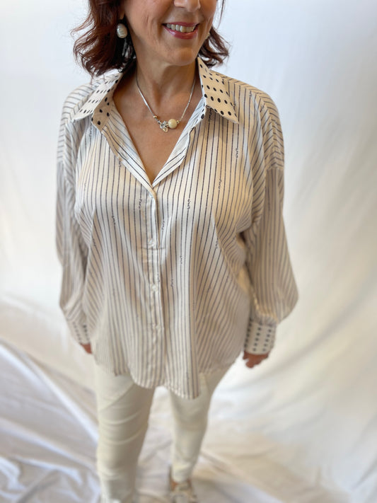 Paris Shirt - Beige/Black