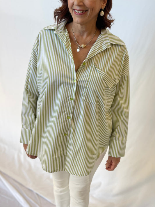 Striped Shirt - Mint
