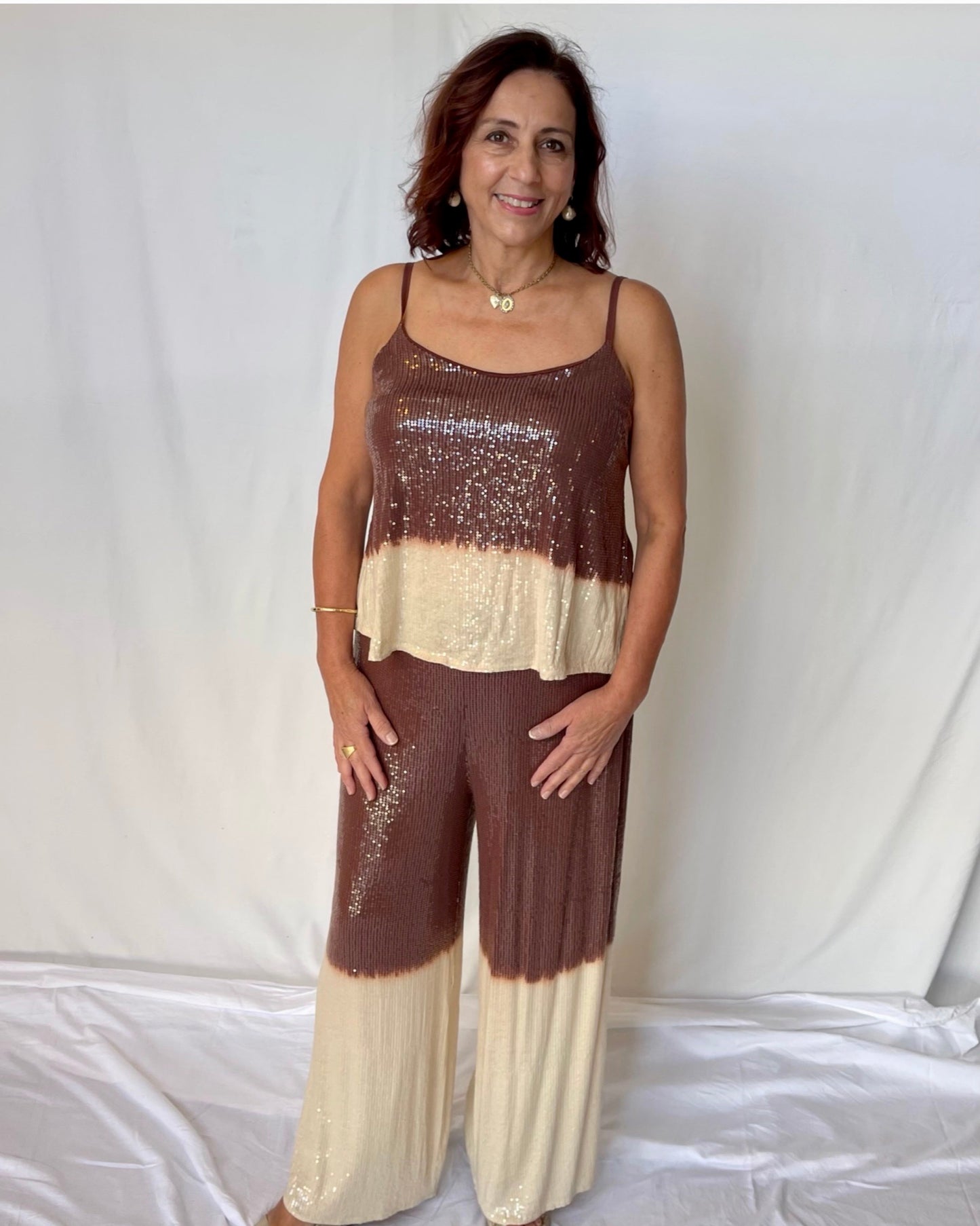 Sequin Top - Chocolate Ombre