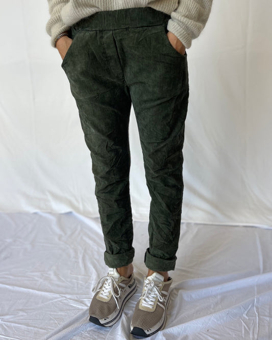 Cord Jogger - Olive