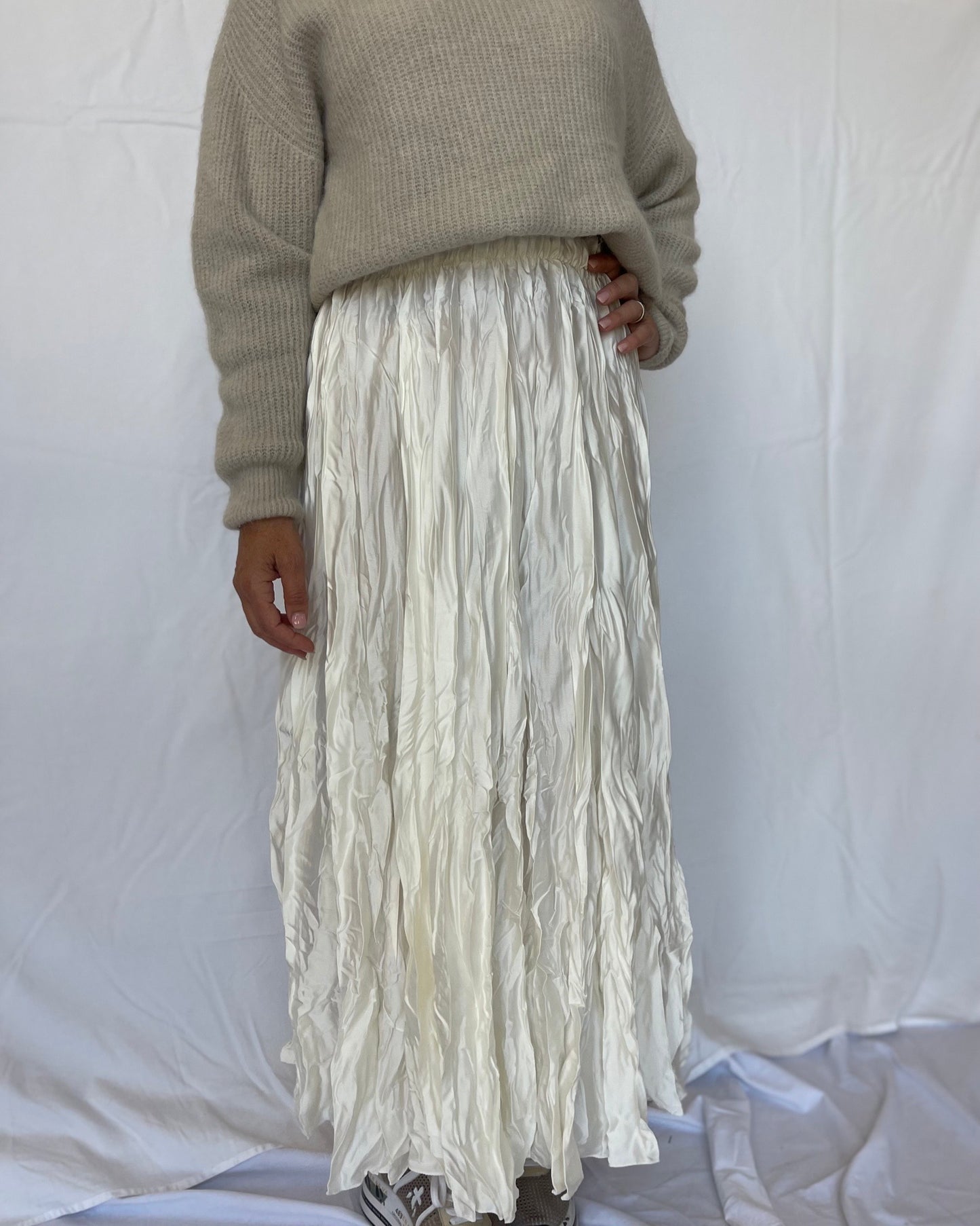 Crinkle Skirt - Panna