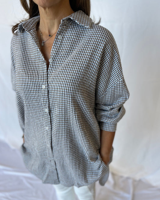 Gingham Shirt - Sky