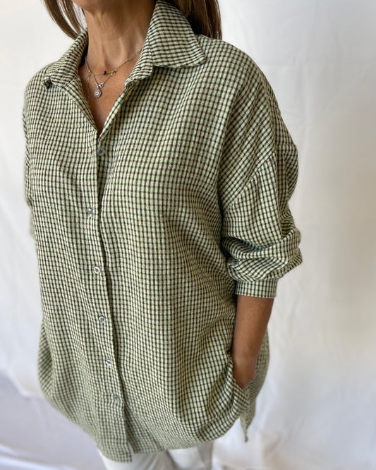 Gingham Shirt - Lime