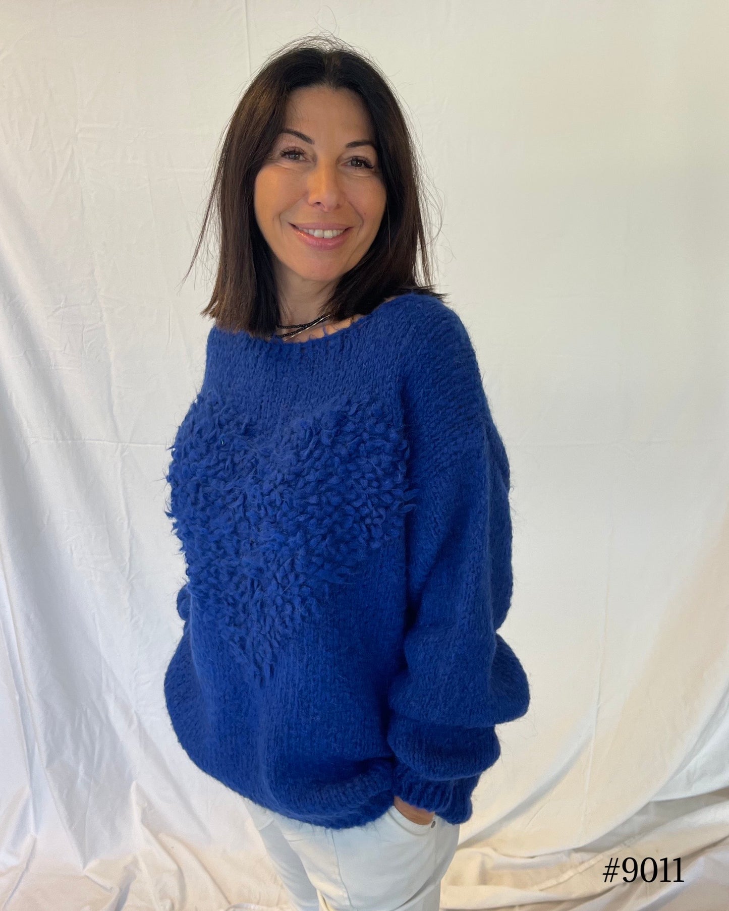 Heart Knit - Cobalt