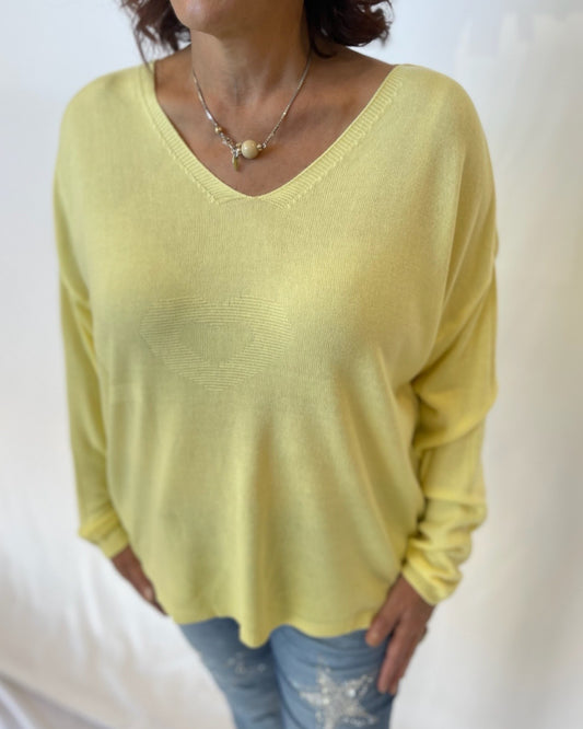 Heart Soft Lightweight Knit - Lemon