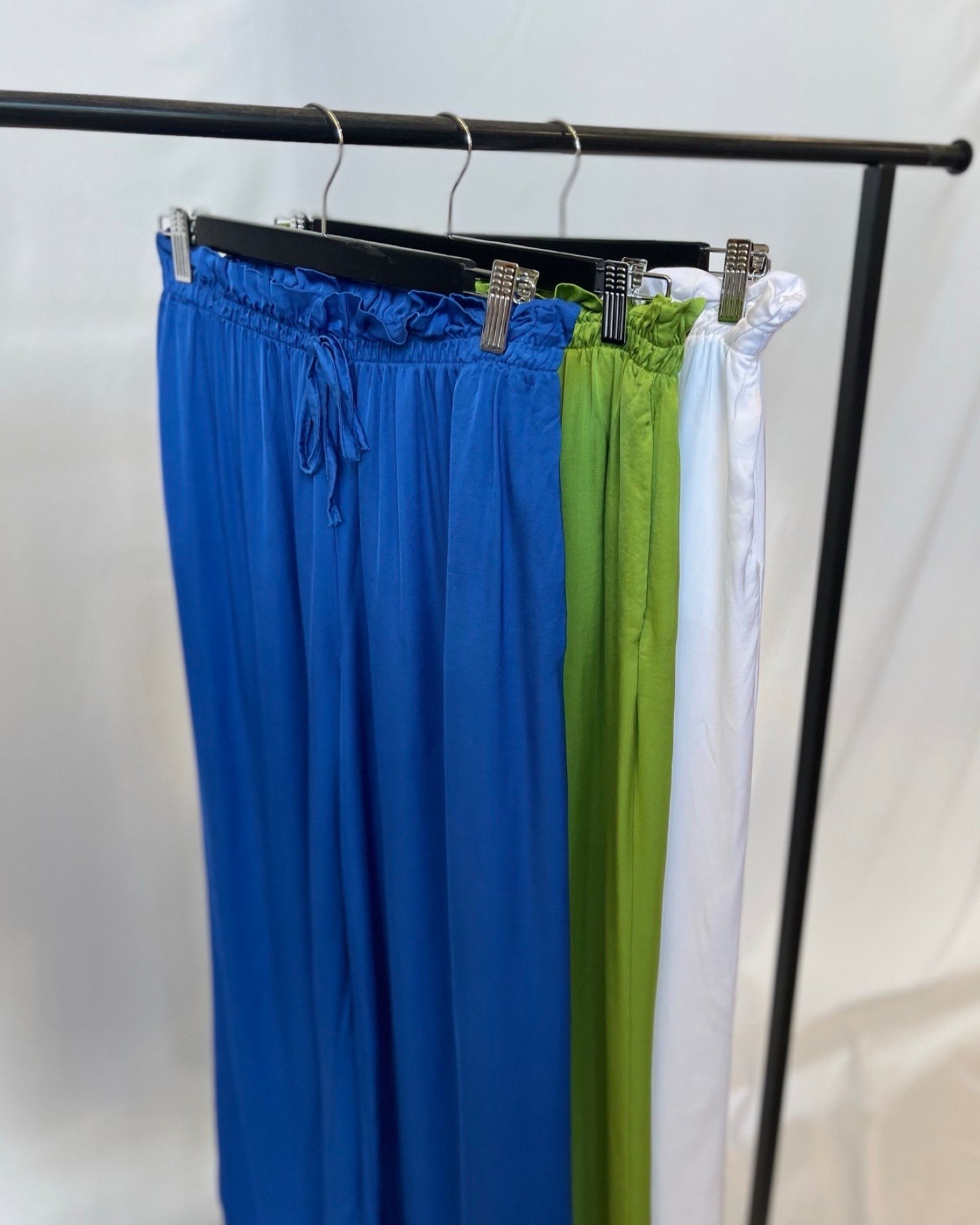 Silk Blend Pant - Cobalt