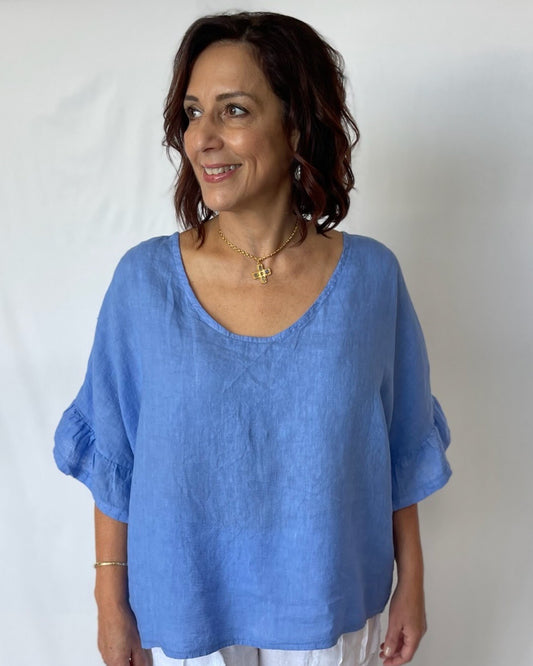 Tie Top - Cornflower Blue