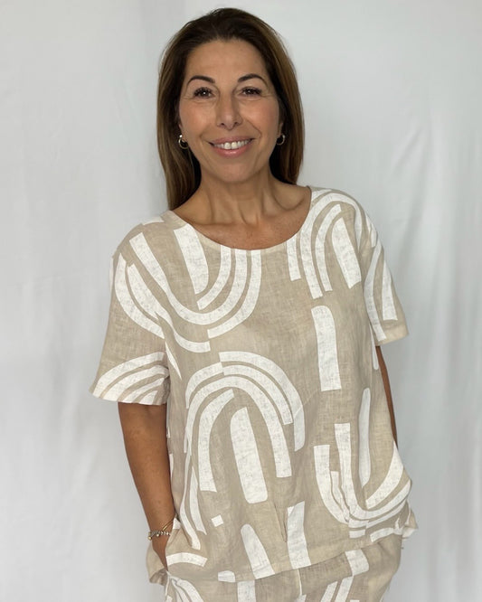 Printed Top - Sabbia