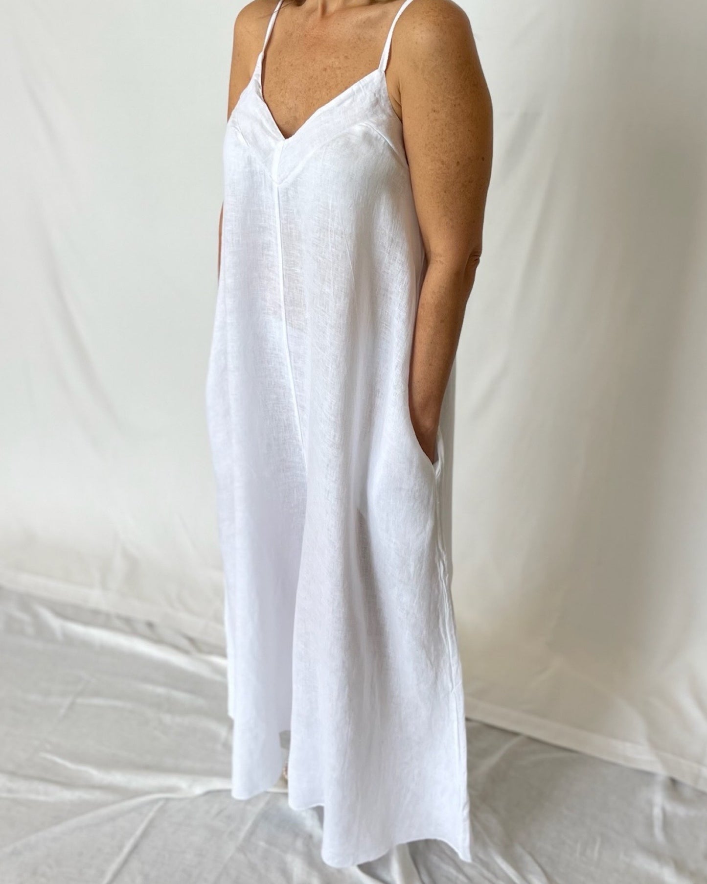 Linen Jumpsuit - White