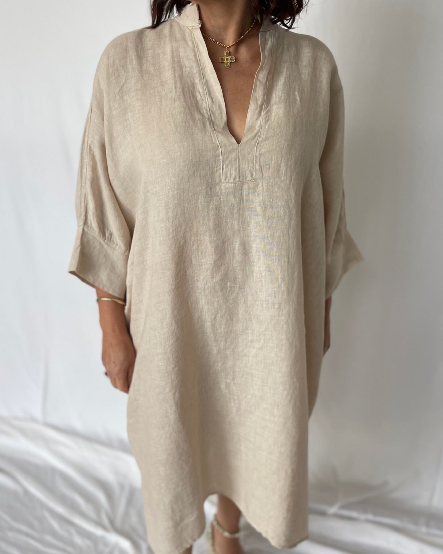 Linen Kaftan - Sabbia