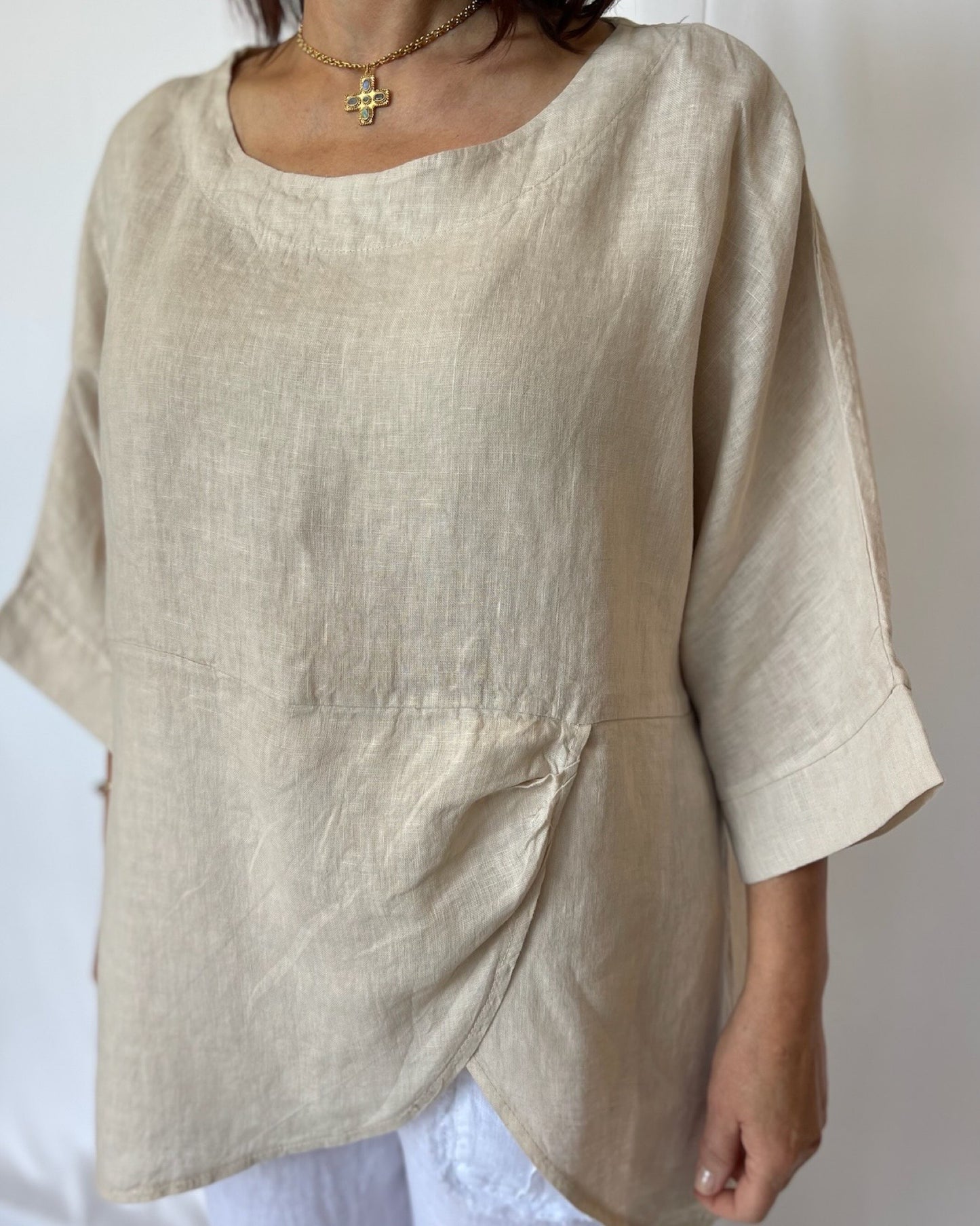 Linen Top - Sabbia