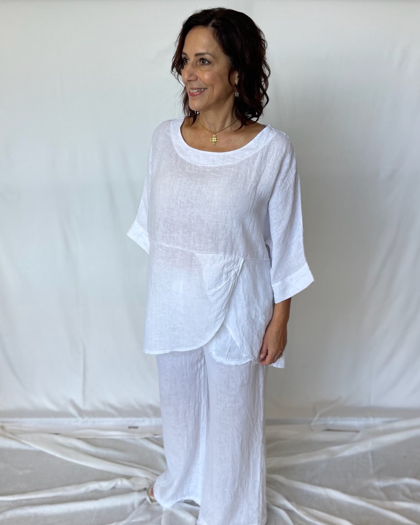 Linen Top - White