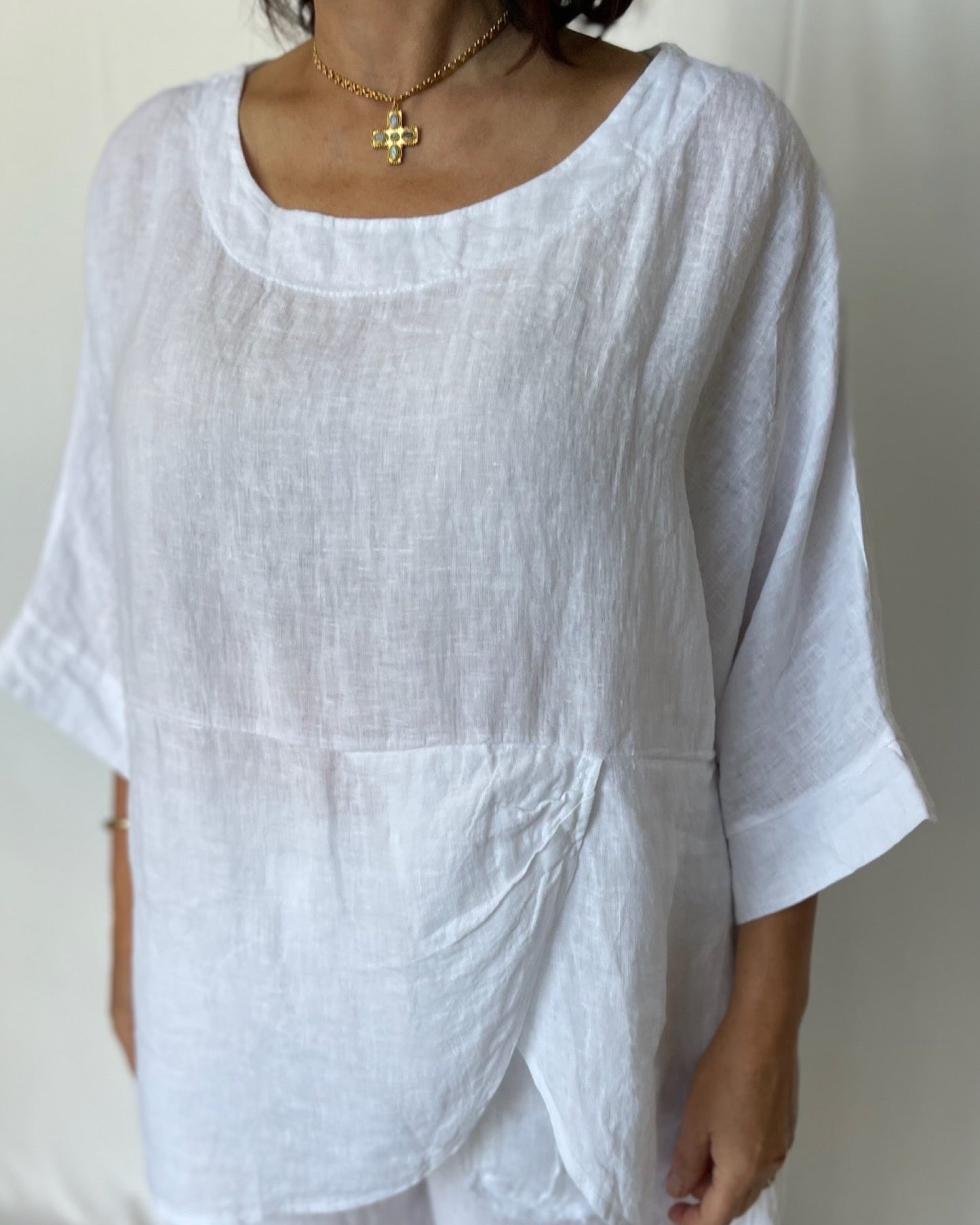 Linen Top - White