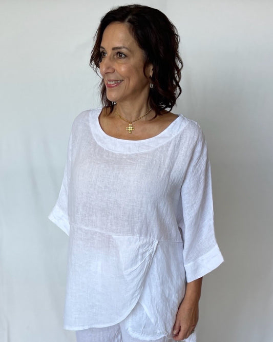 Linen Top - White