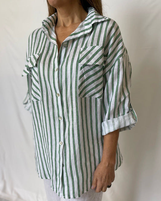 Striped Shirt - Green