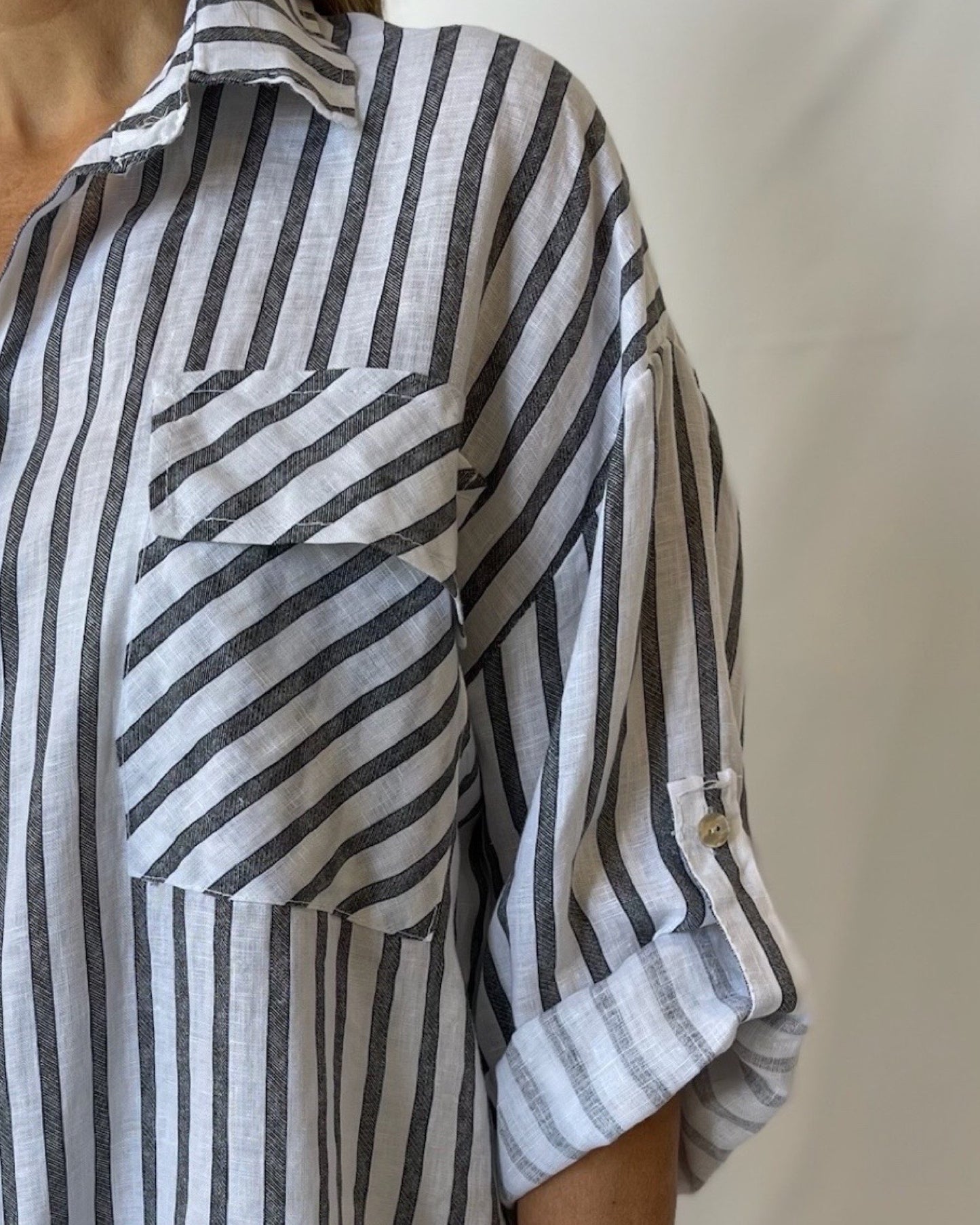 Striped Shirt - Grey