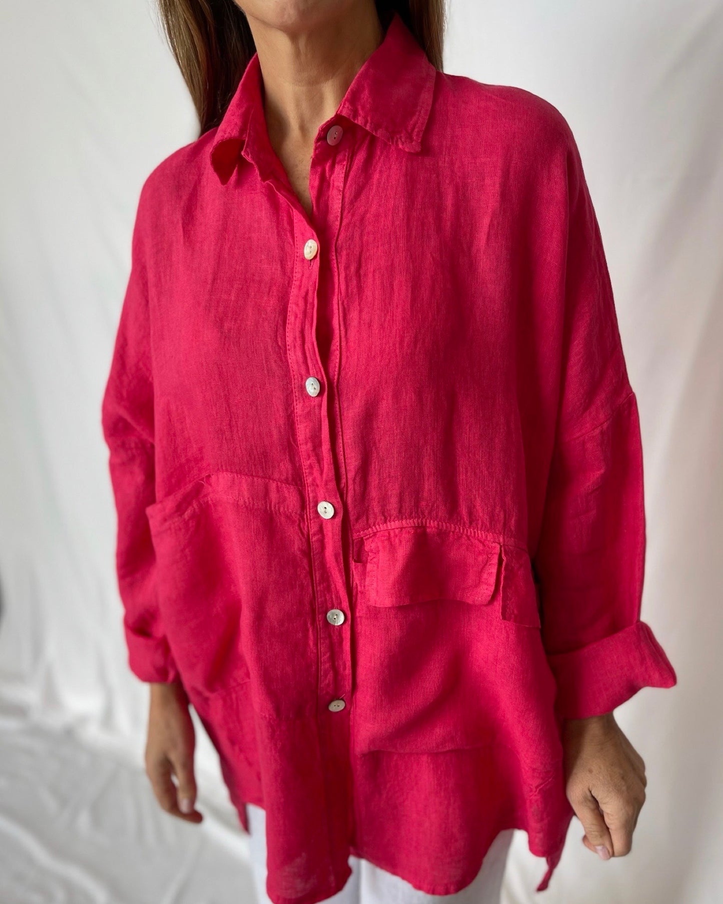 Pocket Shirt - Raspberry