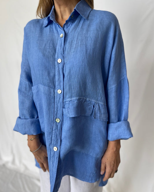 Pocket Shirt - Cornflower Blue