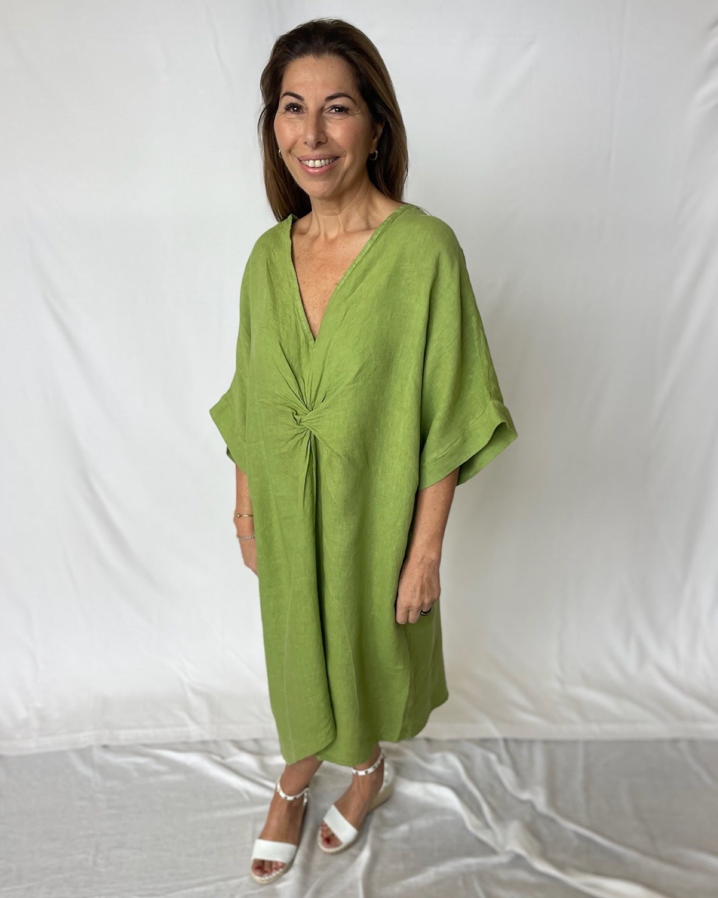 Summer Kaftan Linen - Olive