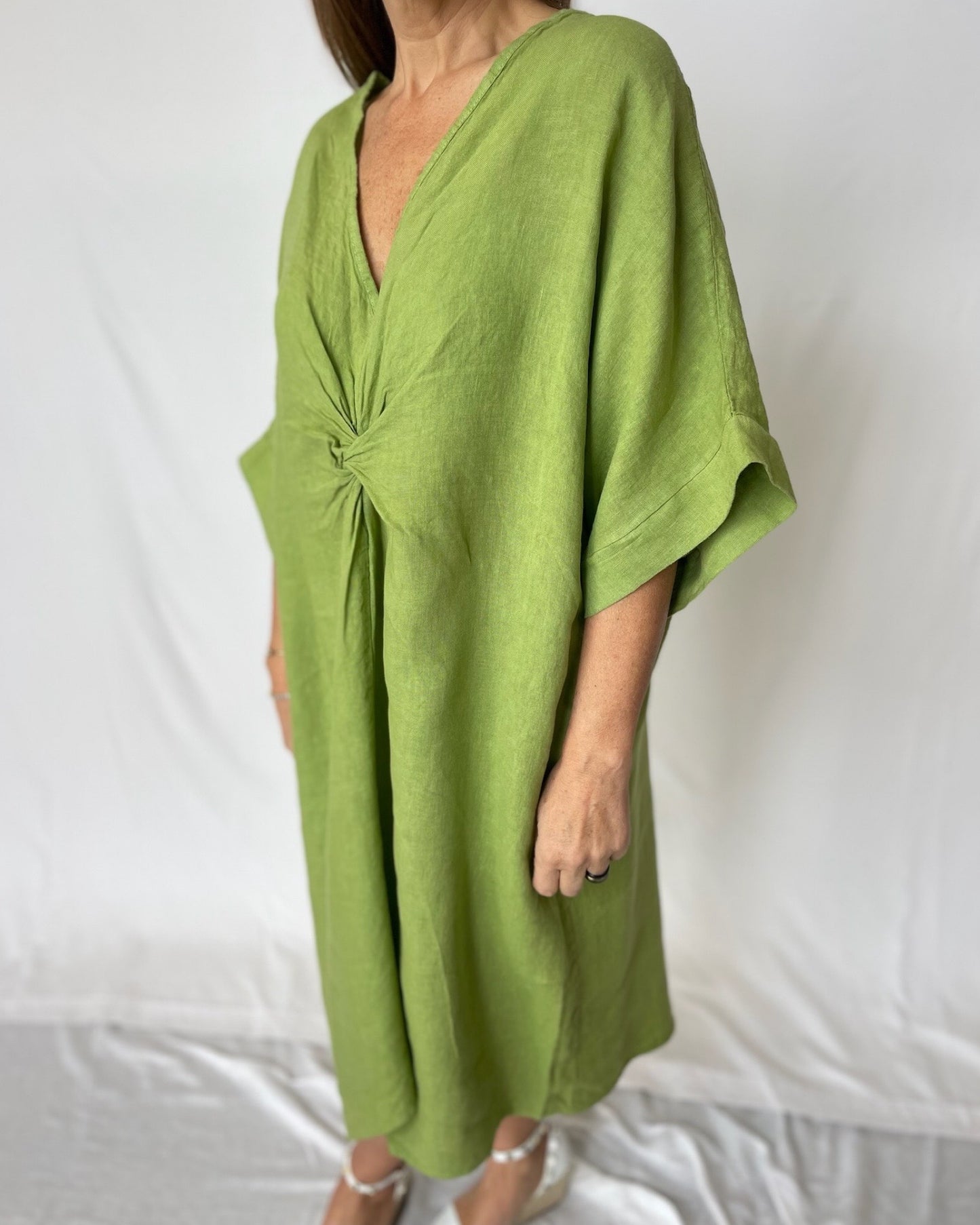 Summer Kaftan Linen - Olive