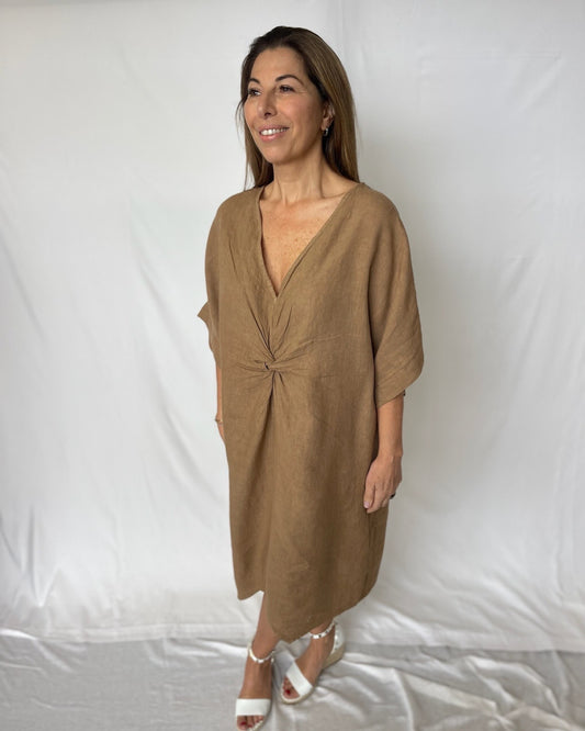 Summer Kaftan Linen - Cocoa