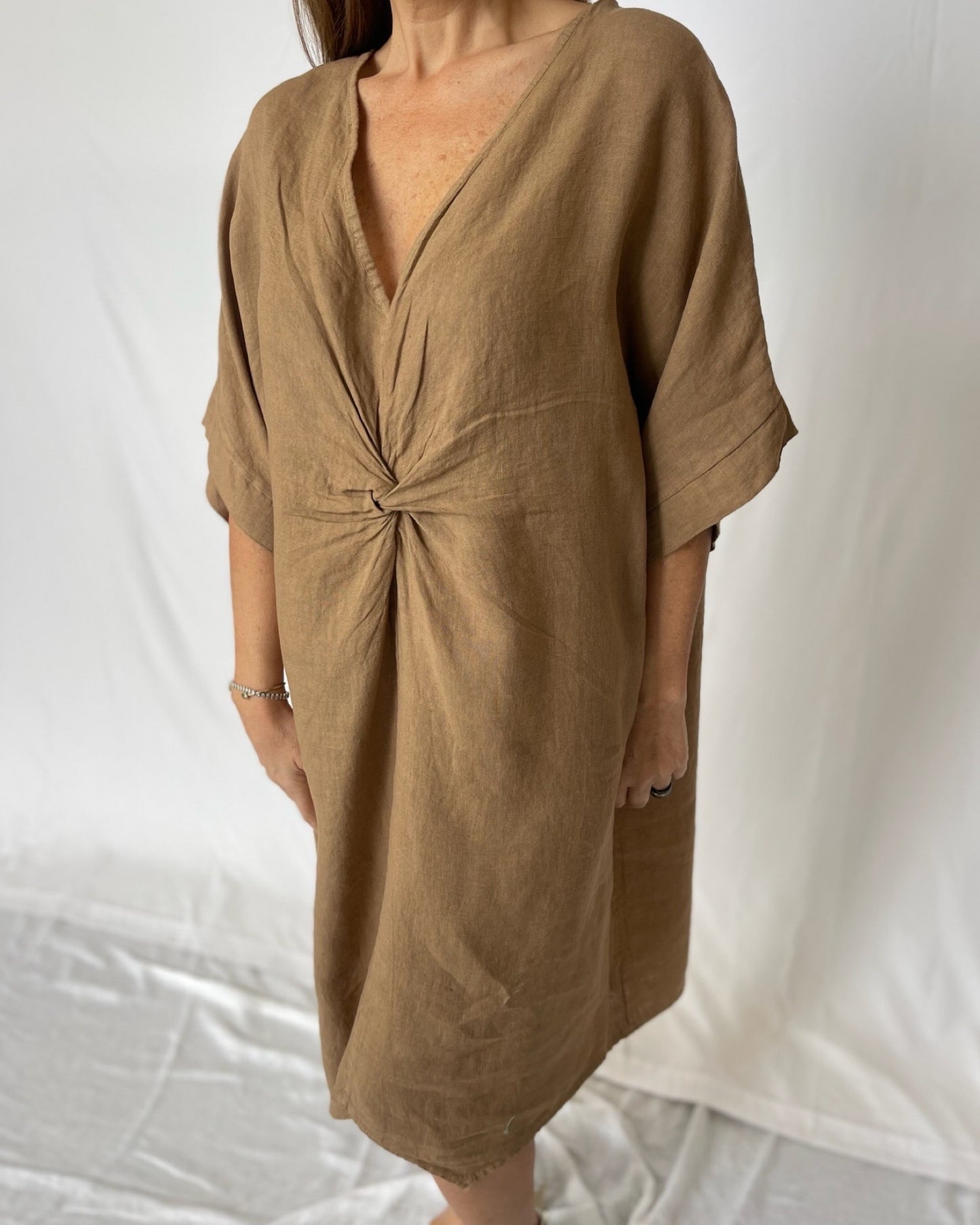 Summer Kaftan Linen - Cocoa