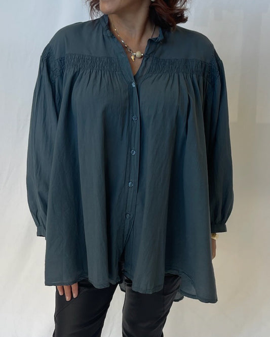 Cotton Shirt - Petrol