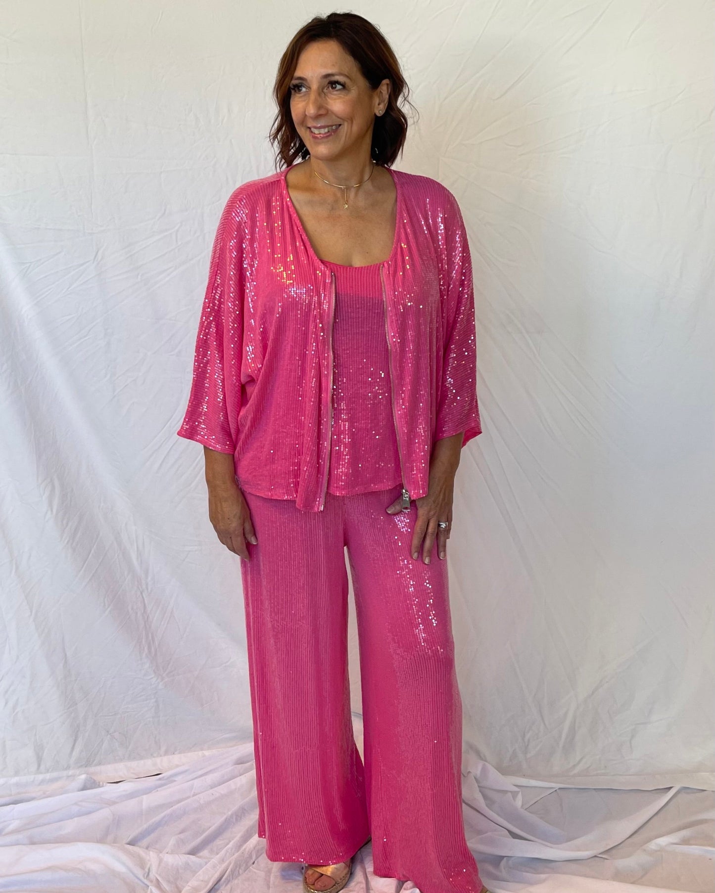 Sequin Pant - Pink