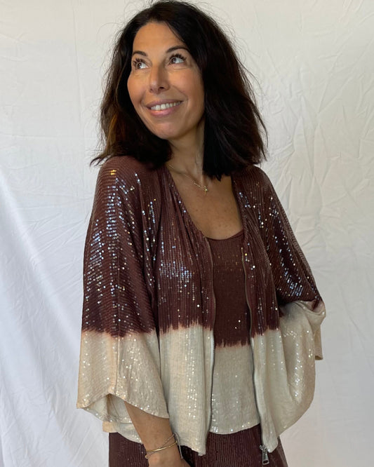 Sequin Jacket - Chocolate Ombre