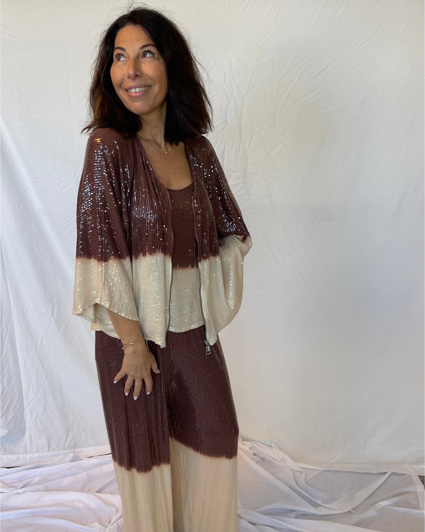 Sequin Jacket - Chocolate Ombre