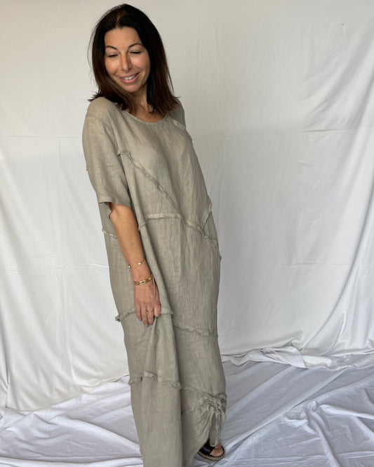 Longline Maxi Linen -Fango